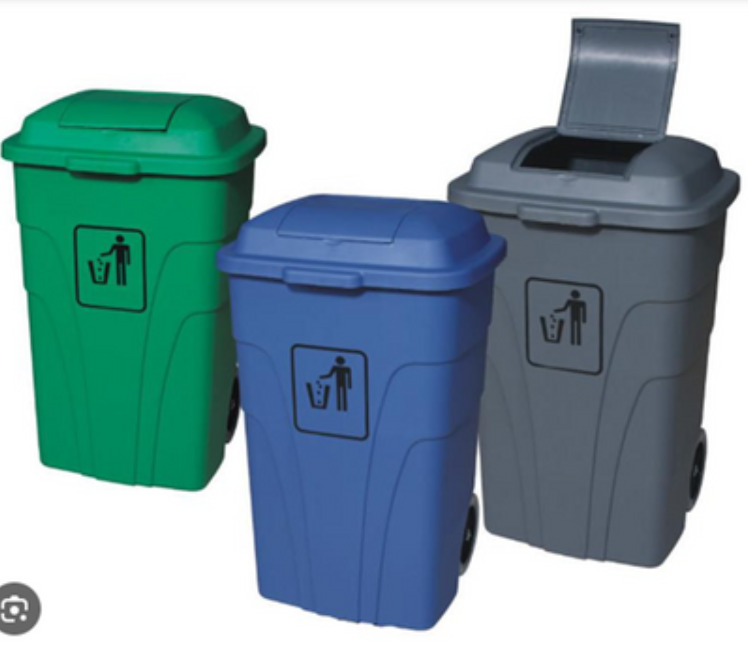 CONTENEDOR BASURA CARGO 120 L TAPA ACCESIBLE Y PEDAL